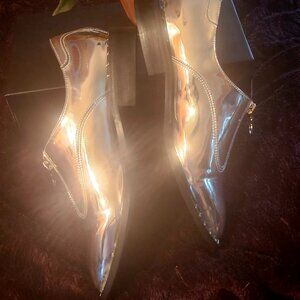 So funky Lord n Taylor Design Lab sexy steely rivet edges, zipper patent design